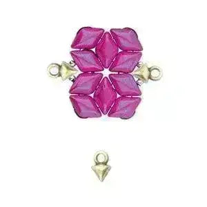 Kleftiko, Cymbal Gemduo Bead Ending or Connector, 4 Pcs. 4 Finishes - The Argus Collection