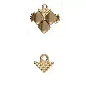 Kalivia, Cymbal Silky Bead Ending/Connector in 4 Finishes - The Argus Collection