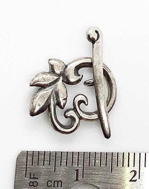 Ivy Toggle Clasp, 15mm, by Bronze Line, 3 Finishes - The Argus Collection