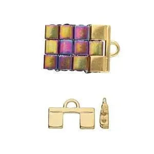 Piperi II, Cymbal Tila Bead Ending or Clasp Connector, 2 Pcs. 4 Finishes - The Argus Collection