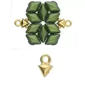 Kleftiko, Cymbal Gemduo Bead Ending or Connector, 4 Pcs. 4 Finishes - The Argus Collection