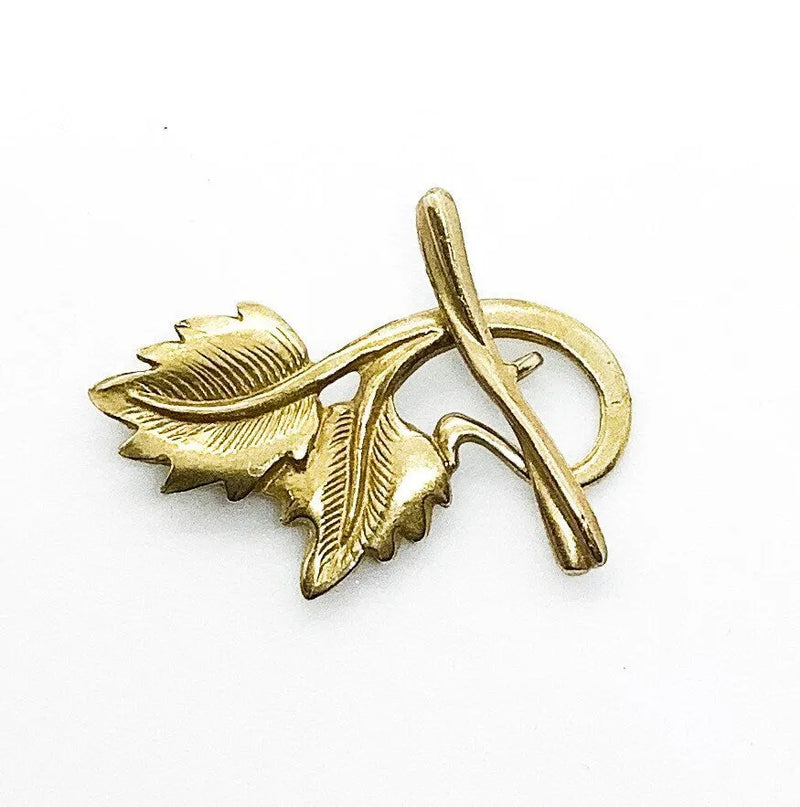 2 Leaves Toggle Clasp, 18mm, by Bronze Line, 2 Finishes - The Argus Collection