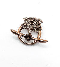 3 Flowers Toggle Clasp, 15mm, Bronze Line, 3 Finishes - The Argus Collection