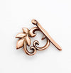 Ivy Toggle Clasp, 15mm, by Bronze Line, 3 Finishes - The Argus Collection