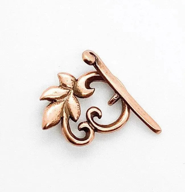 Ivy Toggle Clasp, 15mm, by Bronze Line, 3 Finishes - The Argus Collection