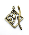 Garden Gate Toggle Clasp, 17mm, 6 Finishes - The Argus Collection