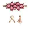 Triades, Cymbal Gemduo Bead Ending or Connector, 4 Pcs. 4 Finishes - The Argus Collection