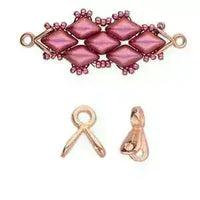 Triades, Cymbal Gemduo Bead Ending or Connector, 4 Pcs. 4 Finishes - The Argus Collection