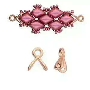 Triades, Cymbal Gemduo Bead Ending or Connector, 4 Pcs. 4 Finishes - The Argus Collection