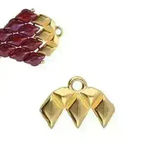 Kalamos III, Cymbal Gemduo Bead Ending or Connector, 2 Pcs. 4 Finishes - The Argus Collection