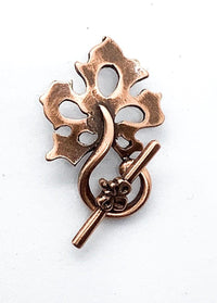 Freeform Leaf Toggle, 22mm, Bronze Line, 3 Finishes - The Argus Collection