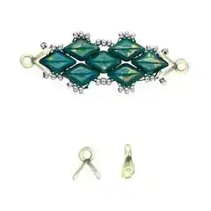 Triades, Cymbal Gemduo Bead Ending or Connector, 4 Pcs. 4 Finishes - The Argus Collection