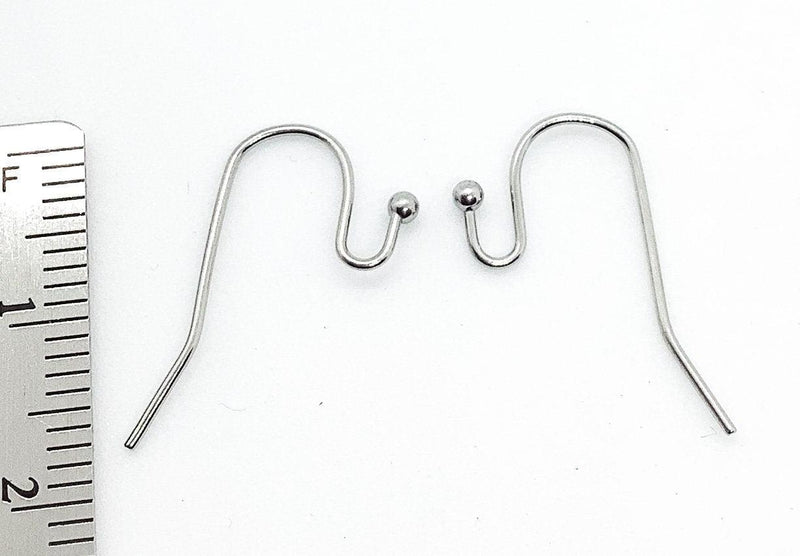 THIS ONE NEEDS FIXING - NUMBERS DON'T MATCH - Monaco 4, 304 Stainless Steel Ear Wires w. Ball End 5 or 10 Pair, Rhodium 50 Pair, 3 Finishes, - The Argus Collection