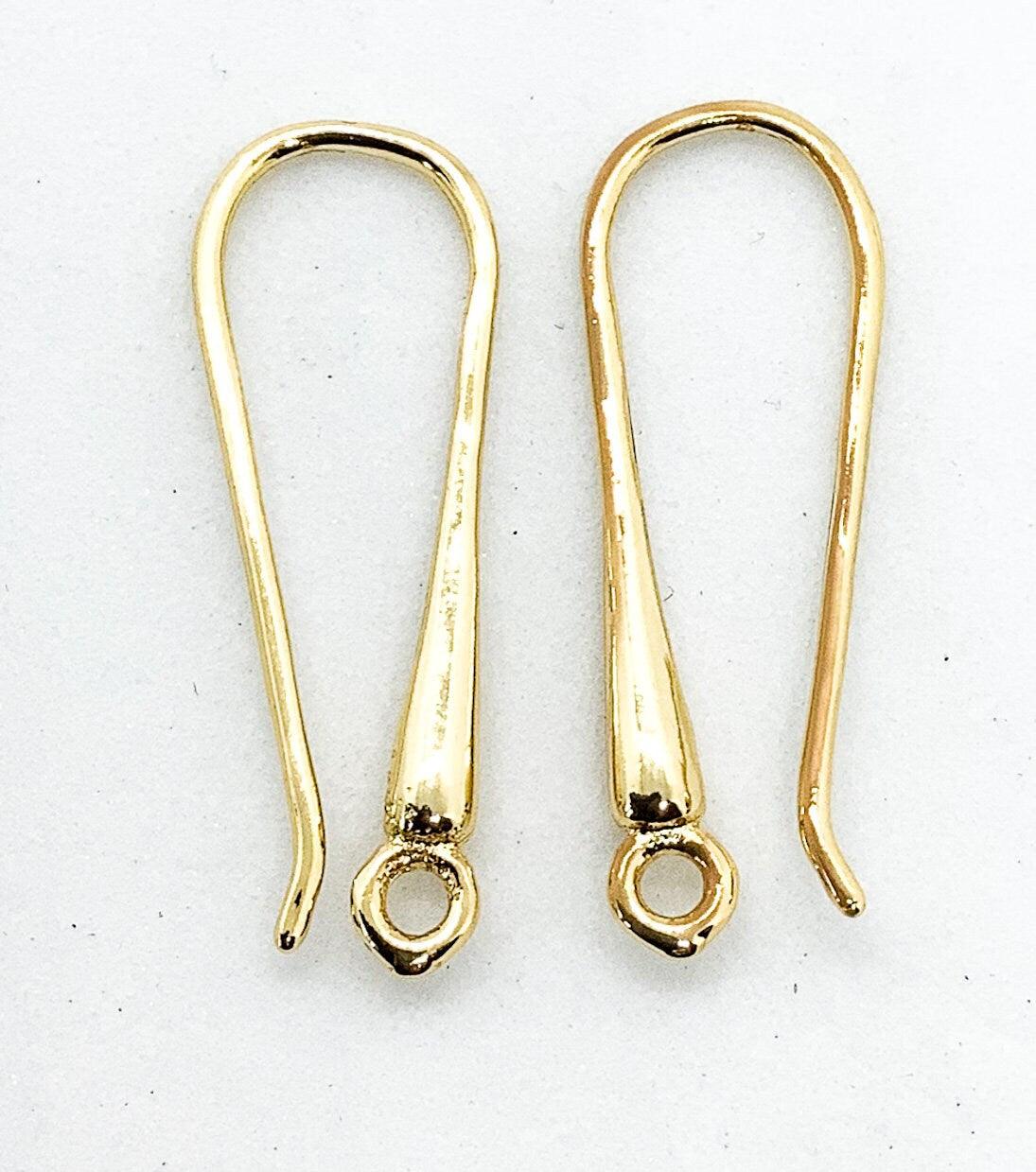 Lyon 6, Elegant Long Earring Wires, w. Closed Loop, 2 Pair - The Argus Collection