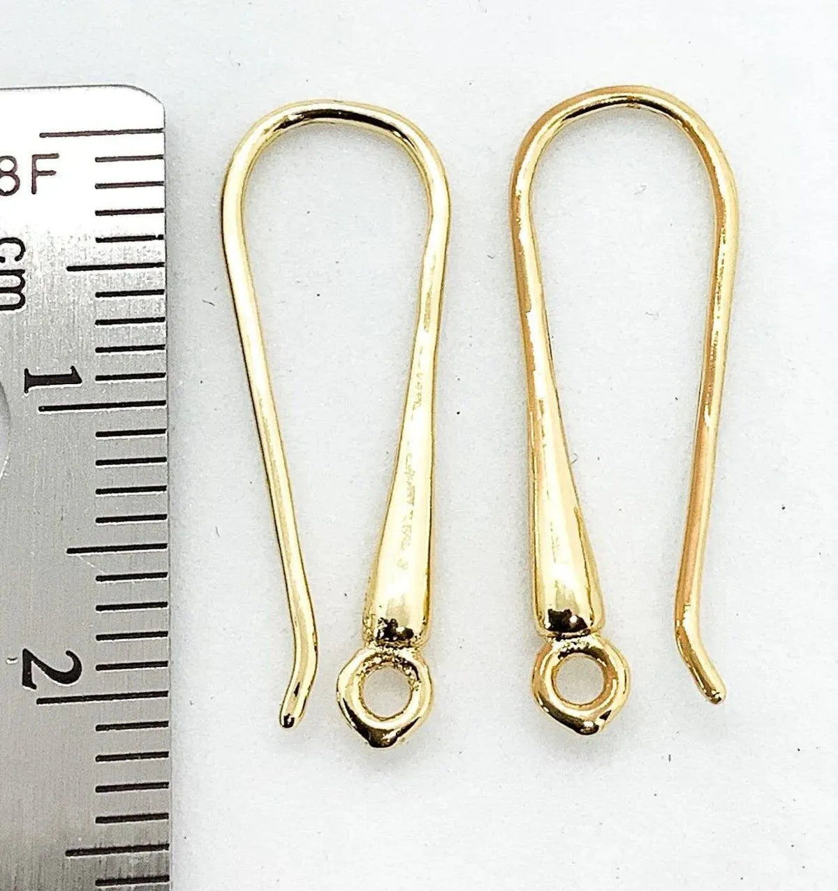 Lyon 6, Elegant Long Earring Wires, w. Closed Loop, 2 Pair - The Argus Collection