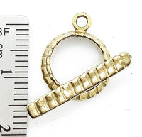 Ribbed Toggle Clasp, 10mm, The Bronze Line, 2 Finishes - The Argus Collection