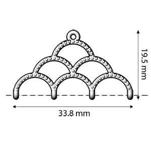 Skaloti IV, Cymbal Delica Bead Ending or Connector, 2 Pcs. 4 Finishes - The Argus Collection