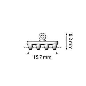 Rozos IV, Cymbal Superduo Bead Ending or Connector, 2 Pcs. 4 Finishes - The Argus Collection