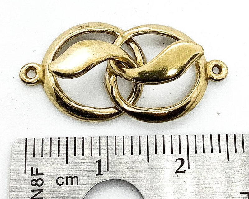 Bronze Line Leaf Hook I, Hook & Eye Clasp, 1 strand - The Argus Collection