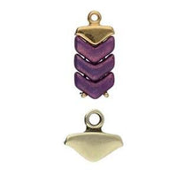 Mikronisi, Cymbal Chevron Bead Ending or Connector, 2 Pcs. 4 Finishes - The Argus Collection