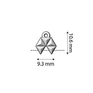 Voudia II, Cymbal Bead Gemduo Ending or Connectors, 2 Pcs. 4 Finishes - The Argus Collection