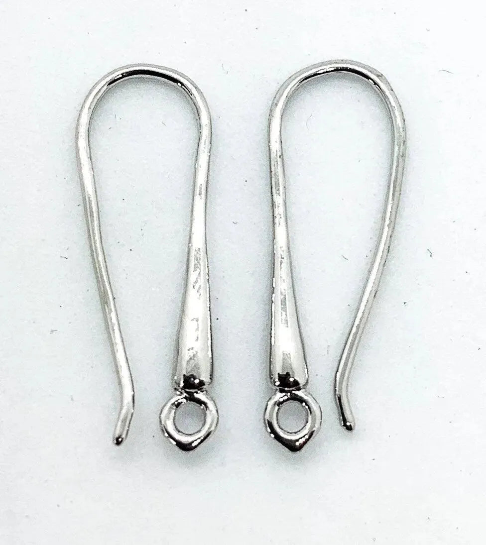 Lyon 6, Elegant Long Earring Wires, w. Closed Loop, 2 Pair - The Argus Collection