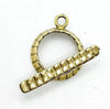 Ribbed Toggle Clasp, 10mm, The Bronze Line, 2 Finishes - The Argus Collection