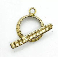 Ribbed Toggle Clasp, 10mm, The Bronze Line, 2 Finishes - The Argus Collection