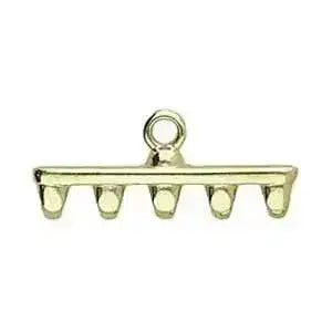 Rozos V, Cymbal Superduo Bead Ending or Connector, 2 Pcs. 4 Finishes - The Argus Collection