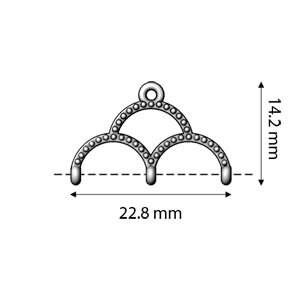 Skaloti III, Cymbal Delica Bead Ending or Connector, 2 Pcs. 4 Finishes - The Argus Collection