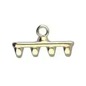 Rozos IV, Cymbal Superduo Bead Ending or Connector, 2 Pcs. 4 Finishes - The Argus Collection