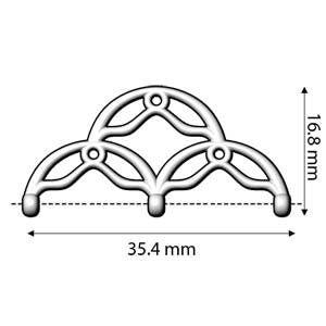 Sitanos III, Cymbal Seed Bead Ending or Connectors, 2 Pcs. 4 Finishes - The Argus Collection