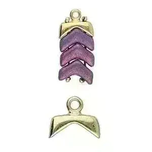 Koutalas, Cymbal Chevron Bead Endings or Connectors, 2 Pcs. 4 Finishes ...