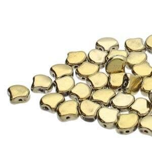 Ginko Beads, 10g by Matubo, Brass Polished - The Argus Collection