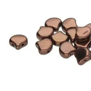 Ginko Beads, 10g. by Matubo, Jet Bronze - The Argus Collection