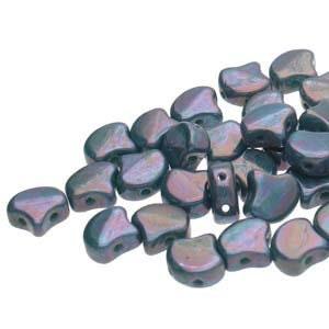 Ginko Beads, 10g. by Matubo, Nebula Turquoise - The Argus Collection