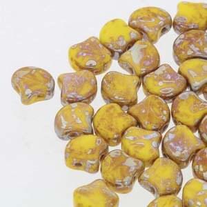 Ginko Beads. 10g., by Matubo, Opaque Yellow Rembrandt - The Argus Collection