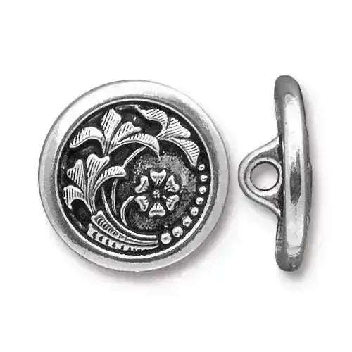 Czech Flower Buttons in 3 Finishes - The Argus Collection