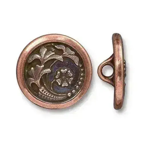 Czech Flower Buttons in 3 Finishes - The Argus Collection