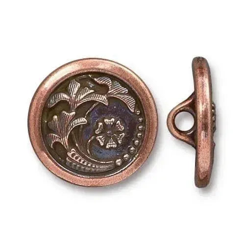Czech Flower Buttons in 3 Finishes - The Argus Collection