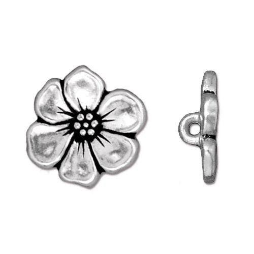 Apple Blossom Pewter Buttons, 2 Pcs., 4 Finishes - The Argus Collection