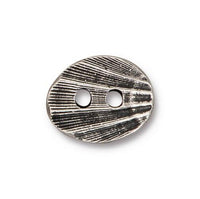 Oval Shell Pewter Buttons, Tierracast, 2 Pcs. 4 Finishes - The Argus Collection