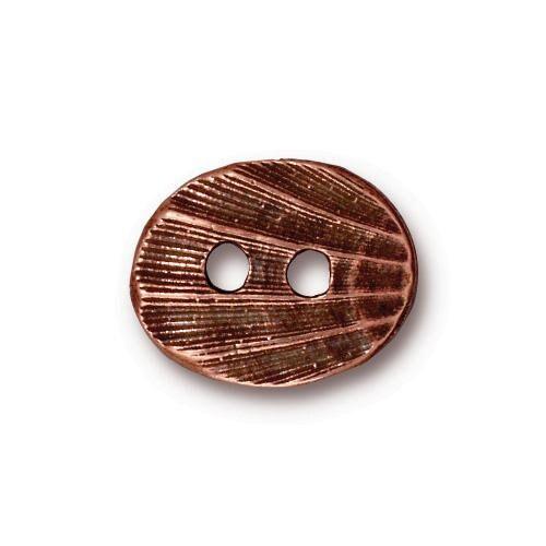 Oval Shell Pewter Buttons, Tierracast, 2 Pcs. 4 Finishes - The Argus Collection