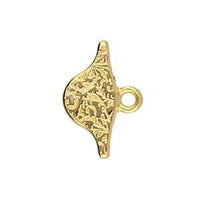 Aosa, Cymbal Paisley Bead Ending or Clasp Connector, 2 Pcs. 4 Finishes - The Argus Collection