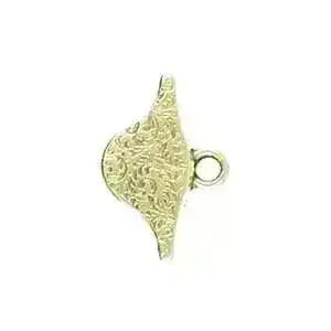Aosa, Cymbal Paisley Bead Ending or Clasp Connector, 2 Pcs. 4 Finishes - The Argus Collection