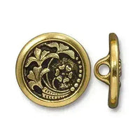 Czech Flower Buttons in 3 Finishes - The Argus Collection