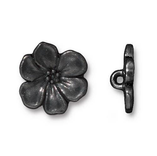 Apple Blossom Pewter Buttons, 2 Pcs., 4 Finishes - The Argus Collection