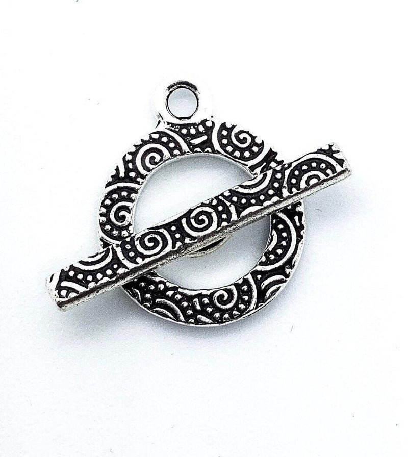 Round Spiral Toggle Clasp, 16mm, by TierraCast, 2 Finishes - The Argus Collection