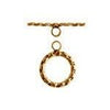 Scored Round Toggle Clasp, The Bronze Line, 10mm, 2 Finishes - The Argus Collection