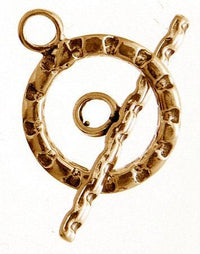 Scored Round Toggle Clasp, The Bronze Line, 10mm, 2 Finishes - The Argus Collection